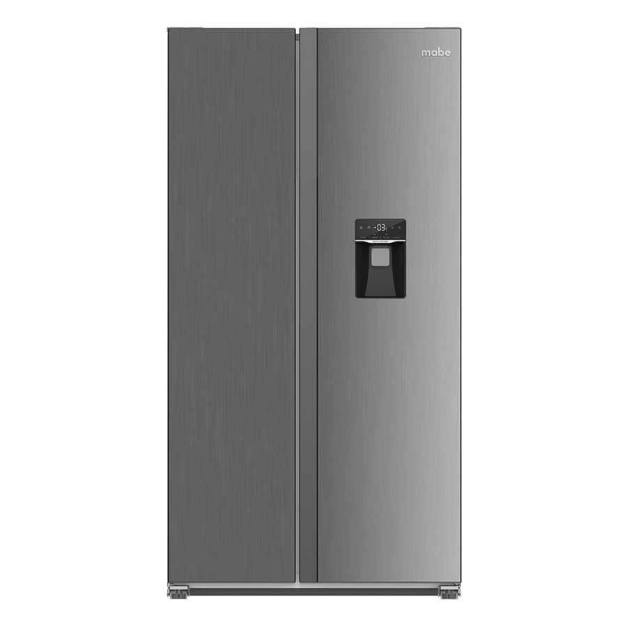 Nevera Mabe Side by Side en acero inoxidable con dispensador de agua y hielo